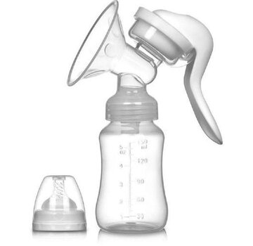 Home Tire-lait ajustable pour femmes - Tire-lait manuel simple - Sans BPA - Tire-lait manuel - Alimentation du bébé - Téter le biberon - Blanc Sans BPA