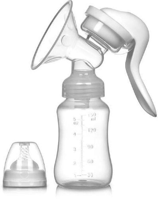 Tire-lait ajustable pour femmes - Tire-lait manuel simple - Sans BPA - Tire-lait manuel - Alimentation du bébé - Téter le biberon - Blanc Sans BPA