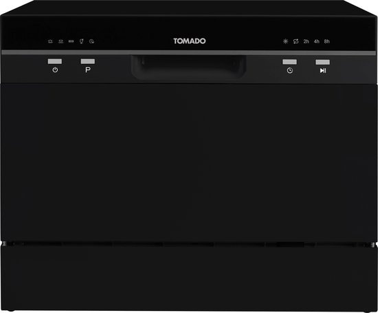 Tomado TDW5501B - Mini lave-vaisselle - Pose libre - 6 couverts - 5 programmes - Noir