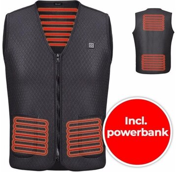 Saaf Bodywarmer chauffant - Chauffage électrique - Rechargeable par USB - 3 niveaux - Taille M - Femmes / Hommes