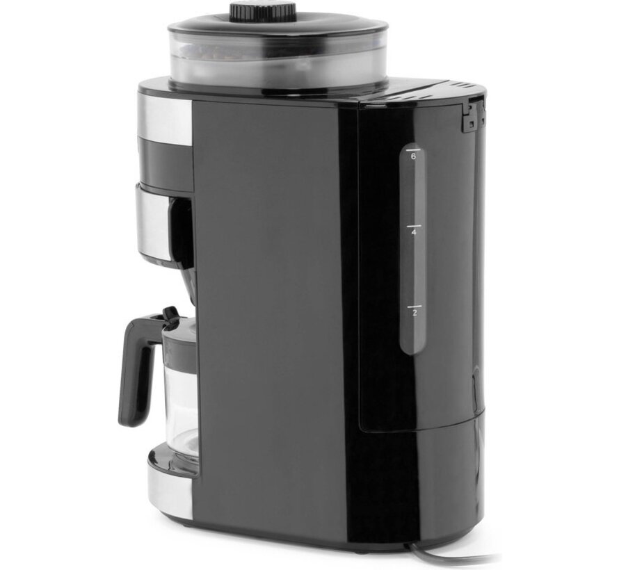 Tomado TGB0801S - Cafetière Grind & Brew - Café filtre - Café en grains - Capacité 0,75 L - Acier inoxydable/Noir