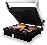 Tomado Tomado TGC4001S - Grand gril de contact - Température réglable - Appareil à griller - Appareil à sandwich - Revêtement antiadhésif - 2000 watts - Noir/RVS