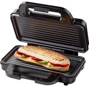 Tomado Tomado TGP2001S - Fer à sandwich XXL - Gril à panini - Appareil à griller - Revêtement antiadhésif - 900 watts - Noir/inox