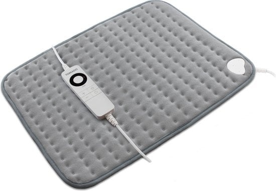 Coussin chauffant électrique - Tomado THP0602G - Coussin chauffant électrique - 60 x 40 cm - Taille XL - Arrêt automatique - Gris