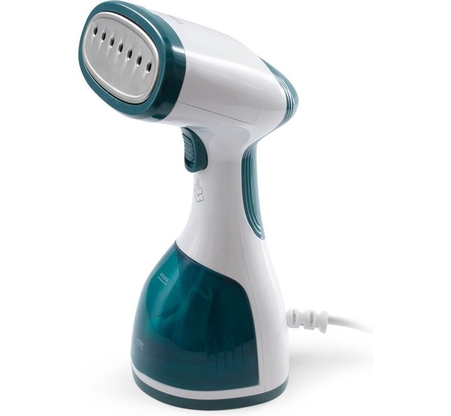 Défroisseur Vapeur Tomado TSH1201W - linge - Nettoyeur vapeur Portable - 2 brosses incluses - Blanc/turquoise