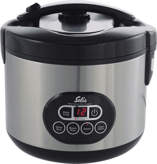 SOLIS 979.29 CUISEUR DE RIZ DUO PROGRAMME CUISEUR DE RIZ (Noir/Argent)