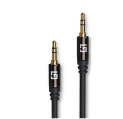 TRVLMORE LifeGoods Stereo Audio Jack Cable 3.5 mm - AUX Cable Gold Plated - Male to Male - Jack To Jack - Universal - For Car, Phone, Samsung, Apple iPhone, iPod, iPad - Black - 1.5 metres