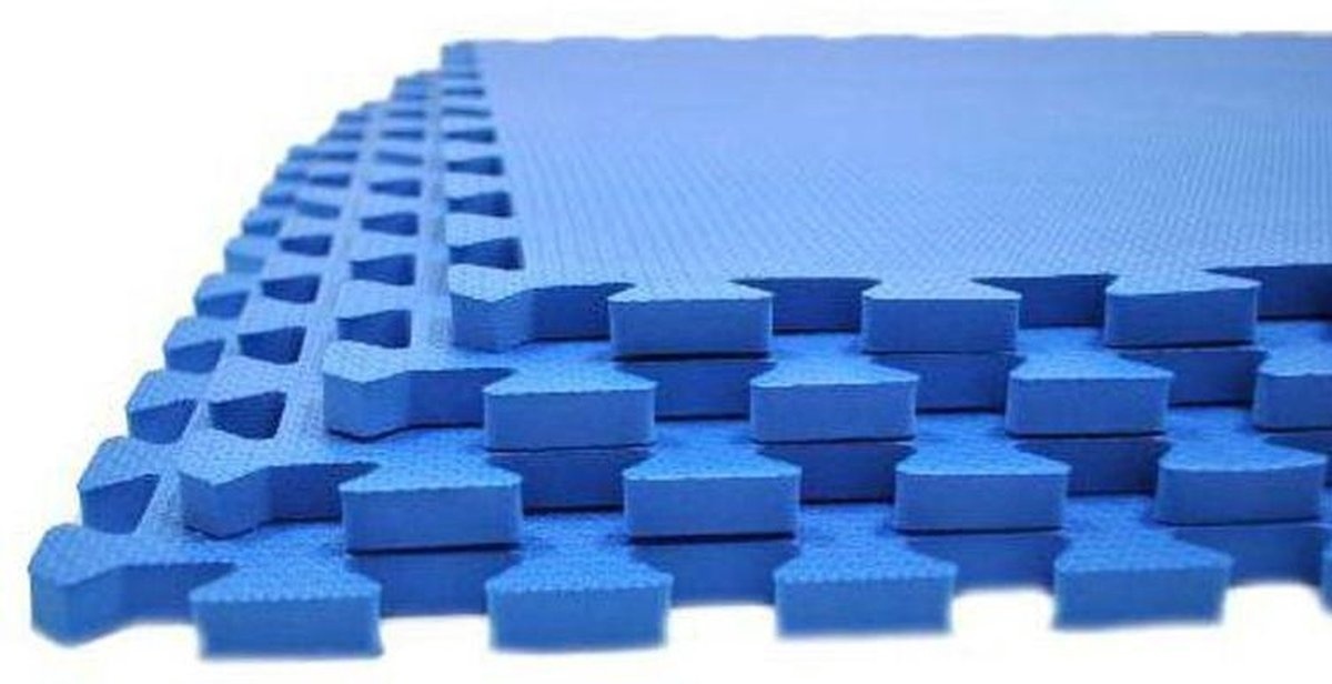 Lot de 9 dalles de sol - Free And Easy - Carreaux de piscine de 9 pièces - 2,25m² - 50 x 50 x 0,4 cm - Bleu