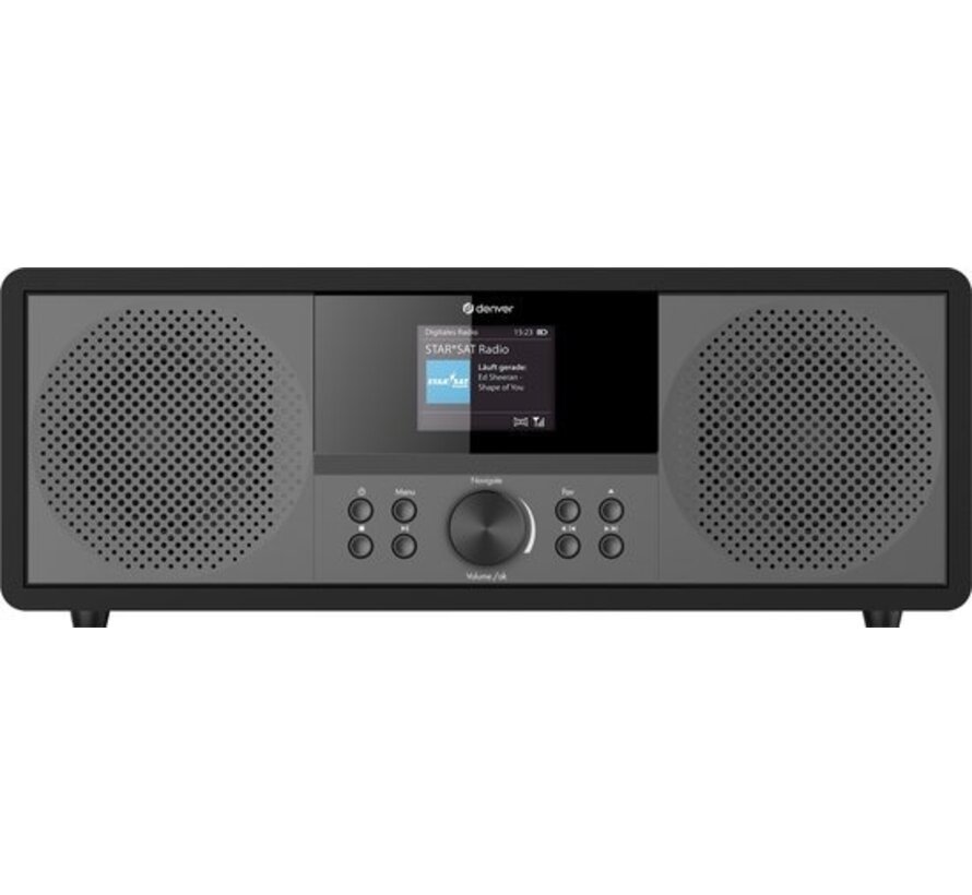 Denver Internet radio - Radio DAB - Radio FM - Lecteur CD - Bluetooth - 200W - AUX/USB - MIR270 - Noir