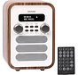 Denver DAB Radio - Radio rétro - DAB+/ FM Radio - Bluetooth - Ecran LCD - DAB48 - Blanc