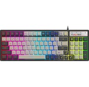 Fuegobird Fuegobird V600 Membrane Gaming Keyboards - Clavier filaire - Eclairage RGB - 96 touches - Gris blanc