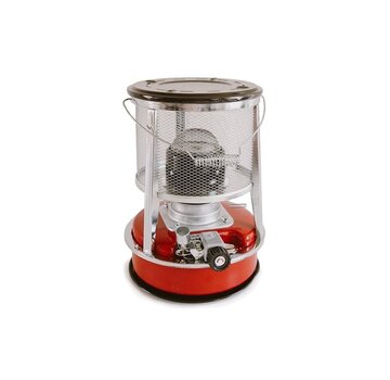 Perel Chauffage à pétrole avec mèche Perel 4,6 litres 2600W acier rouge/argent 2 pièces