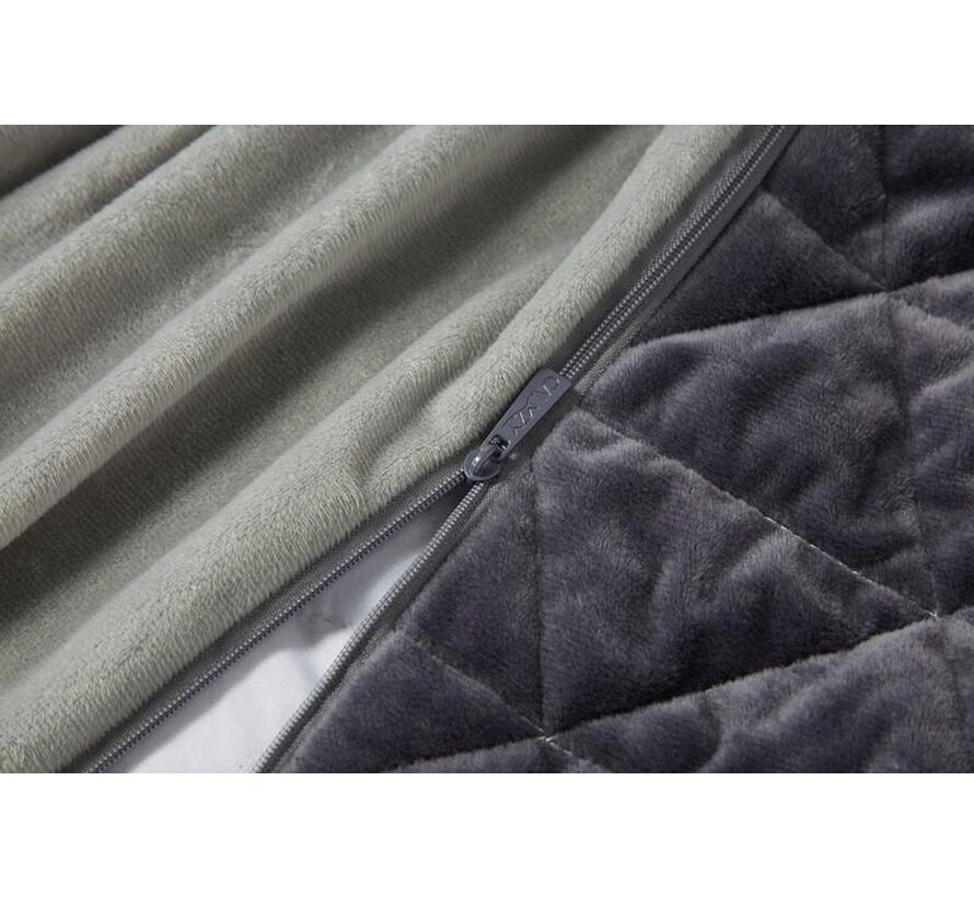 Calmzy Superior Soft - Housse de couette - Couverture d'emmaillotage - 150 x 200 cm - Super Soft - Confortable - Anthracite/gris