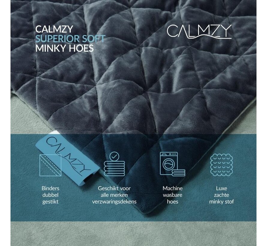 Calmzy Superior Soft - Housse de couette - Couverture d'emmaillotage - 150 x 200 cm - Super Soft - Confortable - Anthracite/gris