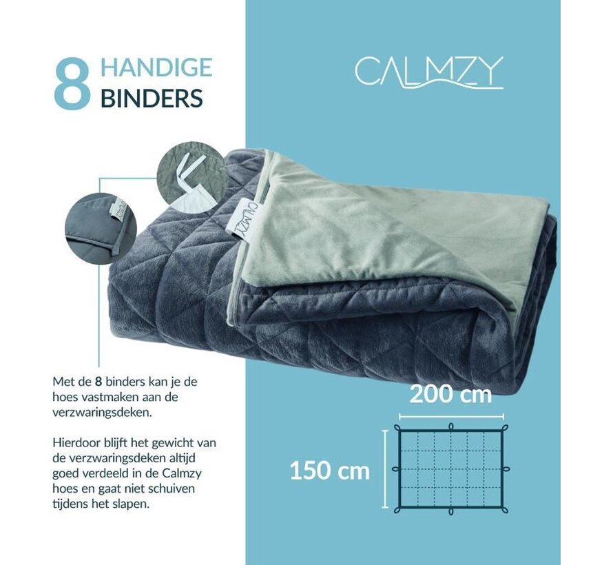 Calmzy Superior Soft - Housse de couette - Couverture d'emmaillotage - 150 x 200 cm - Super Soft - Confortable - Anthracite/gris