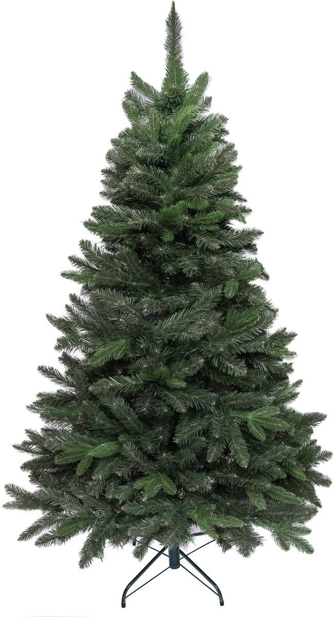 PristinePine Sapin de Noël artificiel 210 cm - pied en métal - Montage rapide