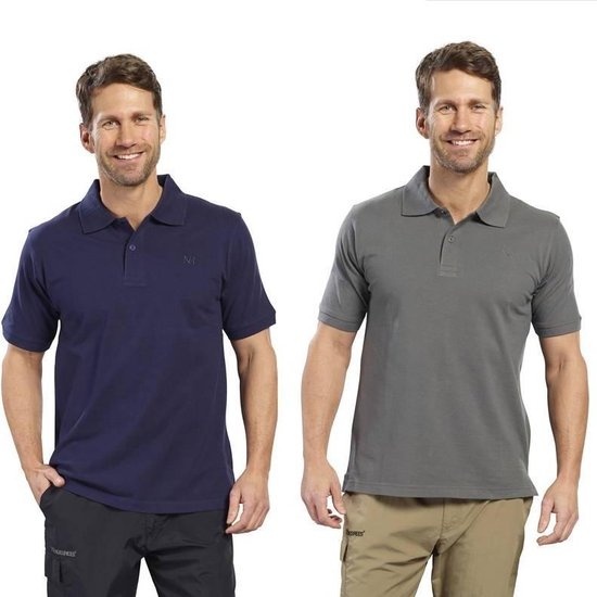 Polo homme avec bouton gris/vert taille XL
