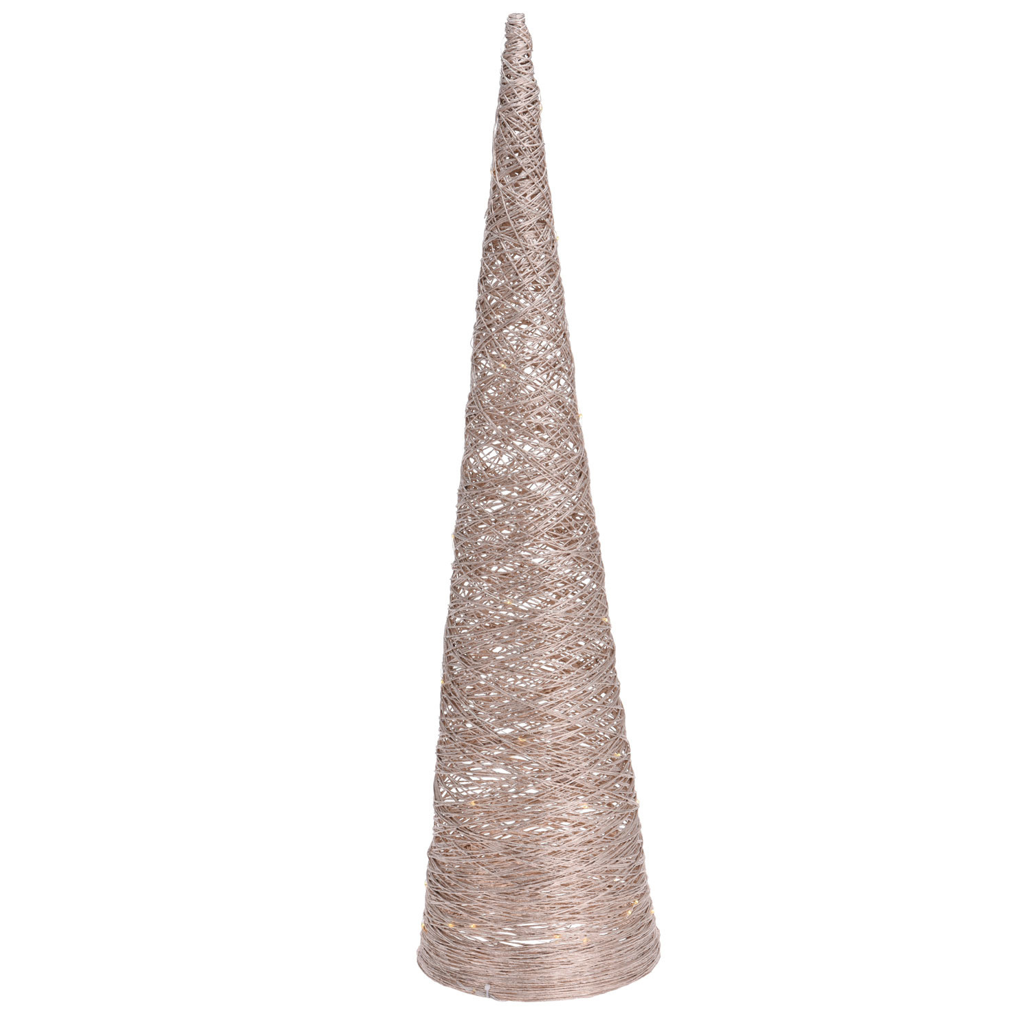 Cône lumineux décoratif - Pyramide 40 LED - H80cm - Or