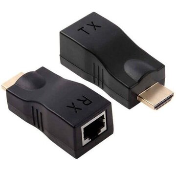 Garpex Adaptateur d'extension HDMI vers RJ45 - Récepteur et émetteur - Portée 30m