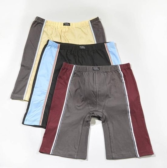 Pantalon Retro en coton naturel, longueur au genou, en paquet de 3, taille 2XL