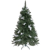 PristinePine PristinePine Full Artificial Christmas tree with snow 210cm - Arbre de Noël robuste - Base en métal - Montage rapide