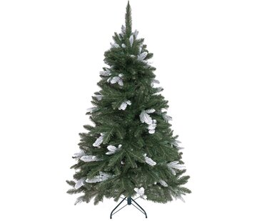 PristinePine PristinePine Full Artificial Christmas tree with snow 210cm - Arbre de Noël robuste - Base en métal - Montage rapide