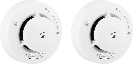 Smartwares SH8-92126 Détecteur de fumée Set de 2 pièces Linkable fonctionne avec des piles