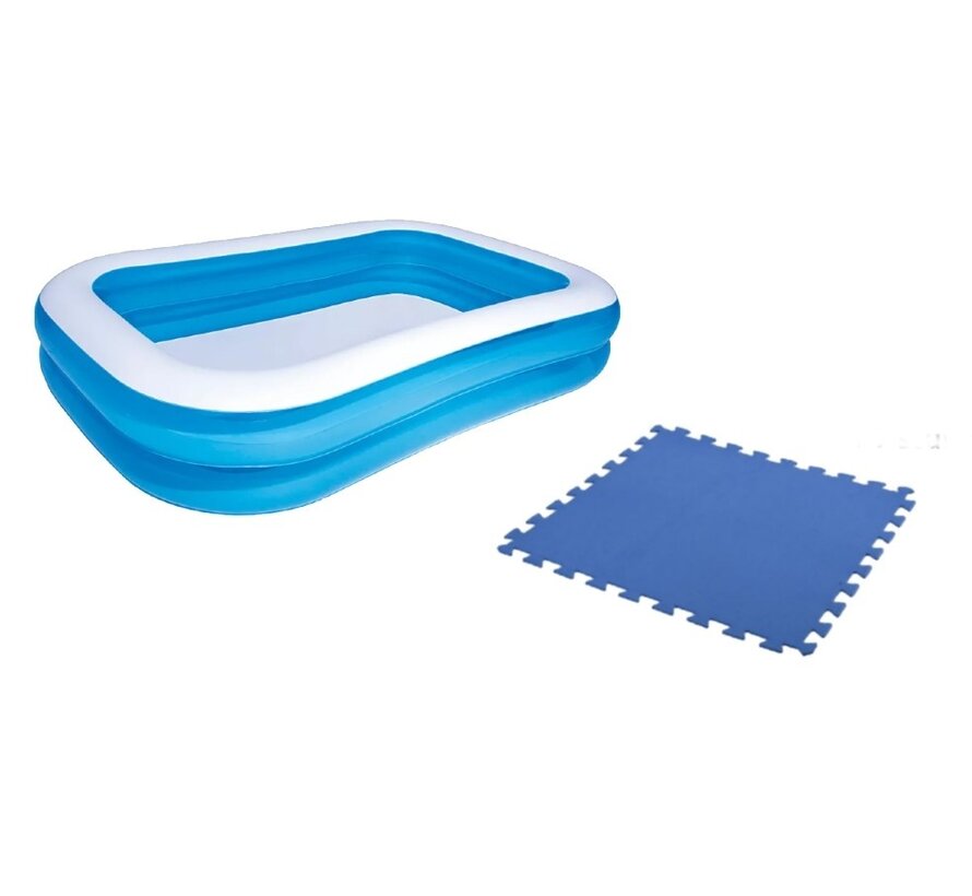 Free and Easy Swimming Pool Tiles Foam Blue 50 x 50 cm - 27 pièces - 6,75m²,