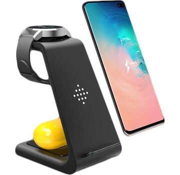 MW Chargeur sans fil Samsung - MW - 3-en-1 - téléphones Android, Galaxy Watch et Buds - Chargeur Qi - MW® DO101