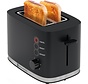 KitchenBrothers Toaster - Grille-pain - 6 niveaux de chaleur - 2 fentes extra-larges - 870W - Noir