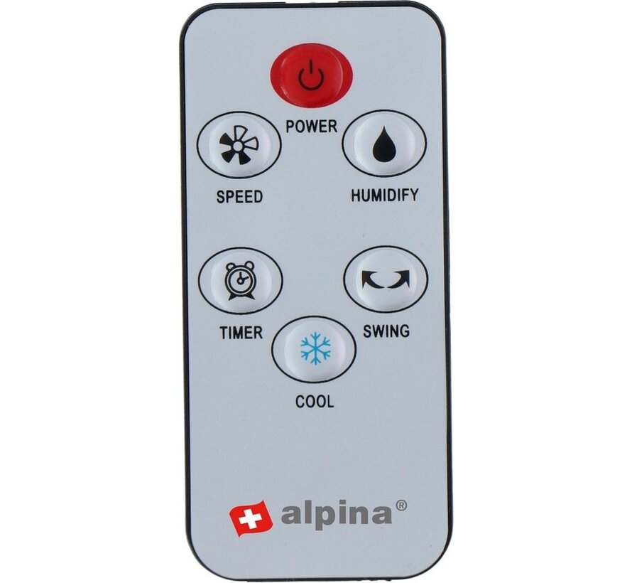 Refroidisseur d'air - Alpina - humidificateur - blanc - avec télécommande et minuterie - 3 modes de ventilation - jusqu'à 270m3