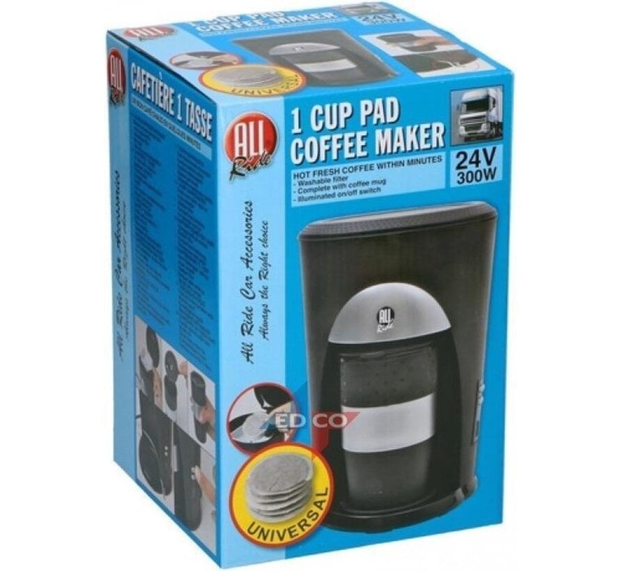 Cafetière - All Ride - Machine à café - pour camion - 24 Volt - Tasse incluse