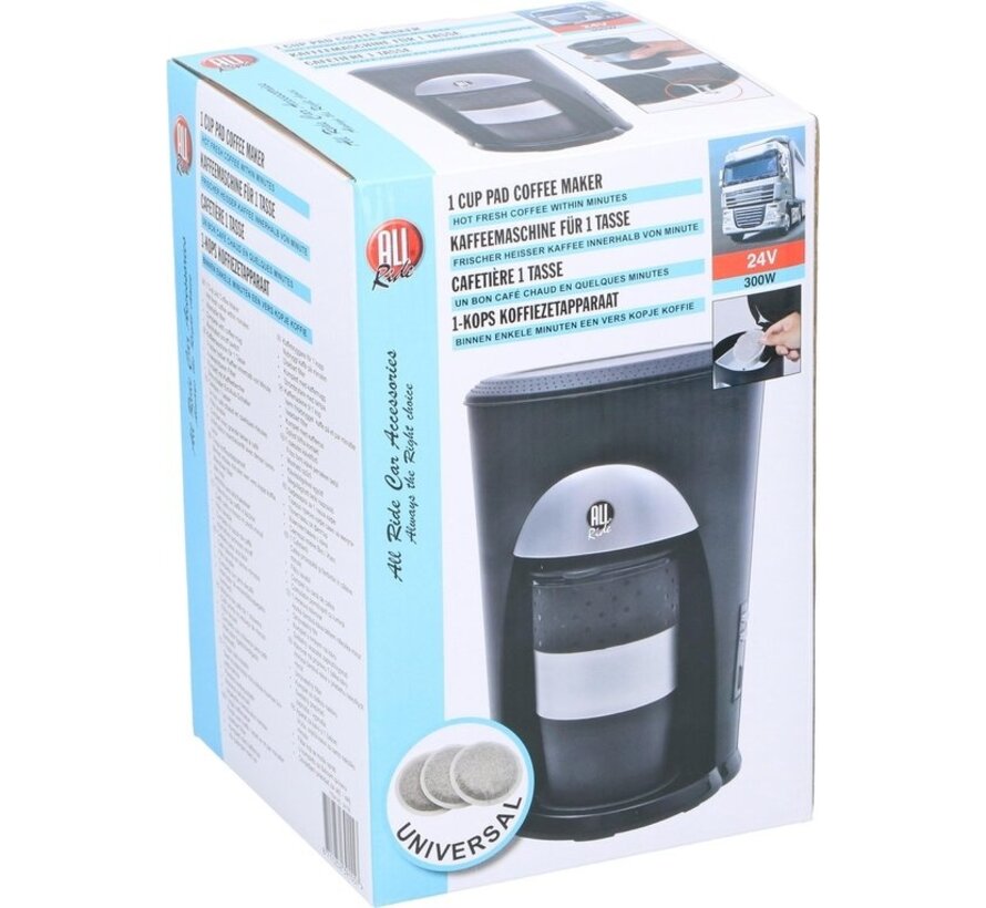 Cafetière - All Ride - Machine à café - pour camion - 24 Volt - Tasse incluse