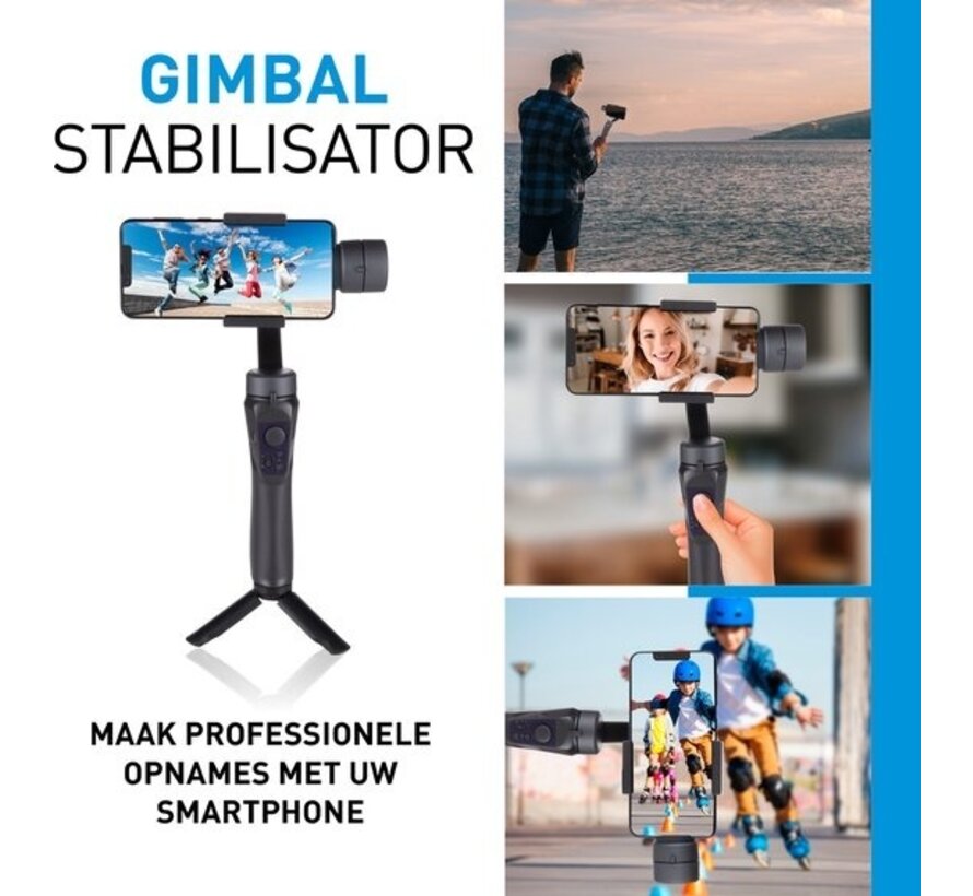 Stabilisateur - Grundig  - Stabilisateur pour Smartphone - 3-Assig - Rotation à 360° - Autonomie 4 heures - Bluetooth