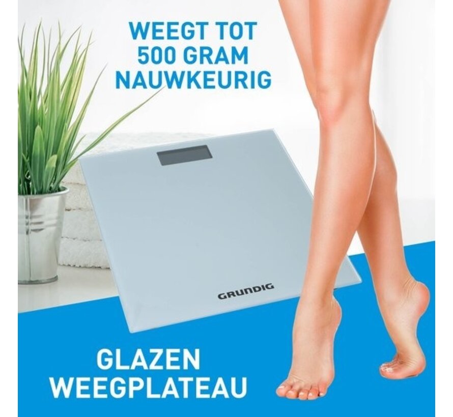 Balance - Grundig - Pèse-personne numérique - De 2 kg à 180 kg - Gris