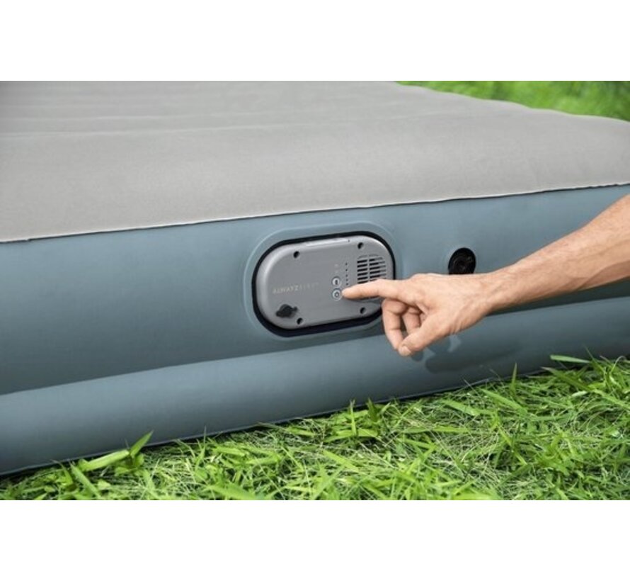 Bestway Airbed - 2 personnes - PVC/Polyester - Pompe rechargeable intégrée - Matériau Fortech™ - Construction en I - Coussin intégré