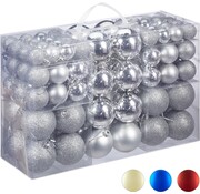 Relaxdays Jeu de boules de Noël Relaxdays - 100 pièces - Plastique