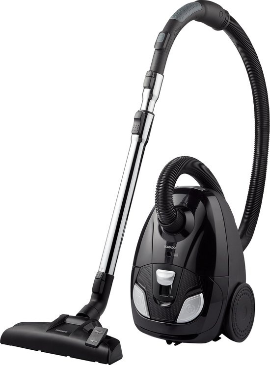 Tomado TVC2002B - Aspirateur avec sac - 2 litres - Filtre HEPA 12 - Léger - Noir