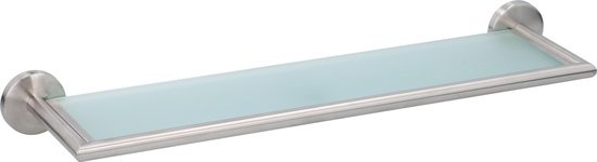 Alpina Planchet - Salle de bains - Acier inoxydable/ Verre - 54 x 5,7 x 14 cm
