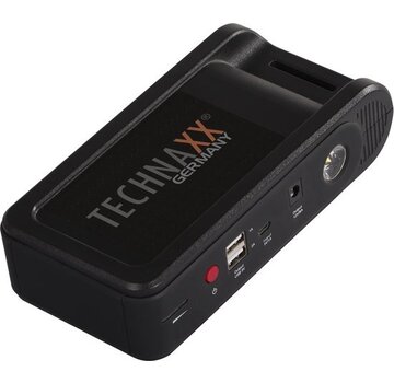 Technaxx Technaxx TX-218 - Jumpstarter et Powerbank multifonctions - Batterie 12000mAh - 2x sortie USB-A - Lumière LED - Noir