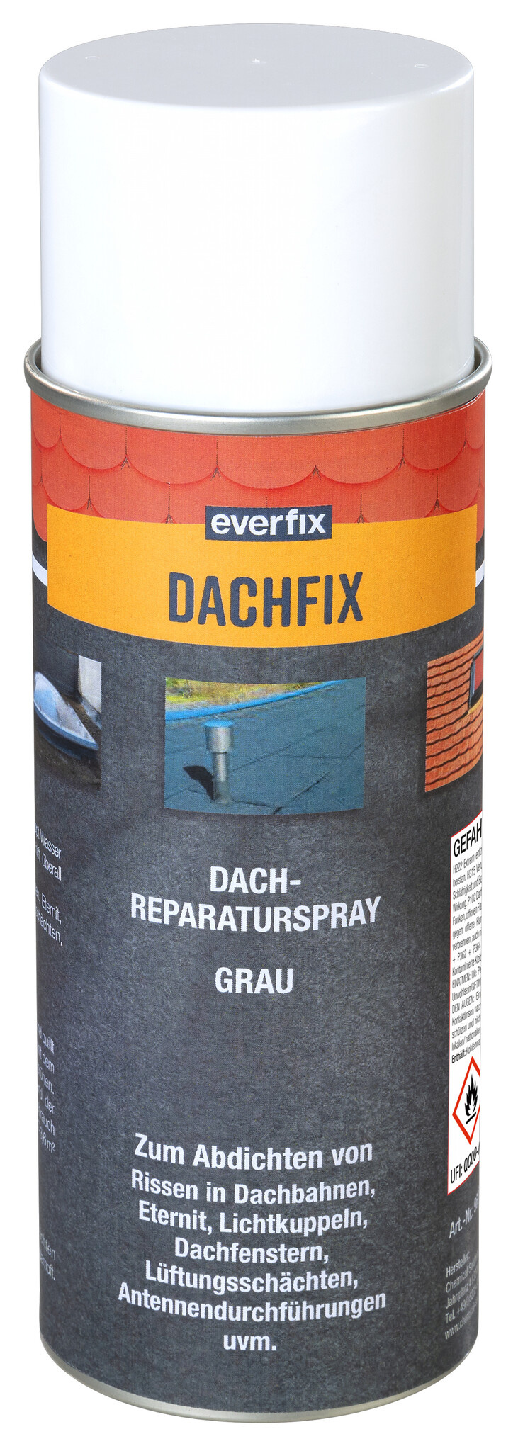 Spray de réparation de toiture, gris, 400 ml