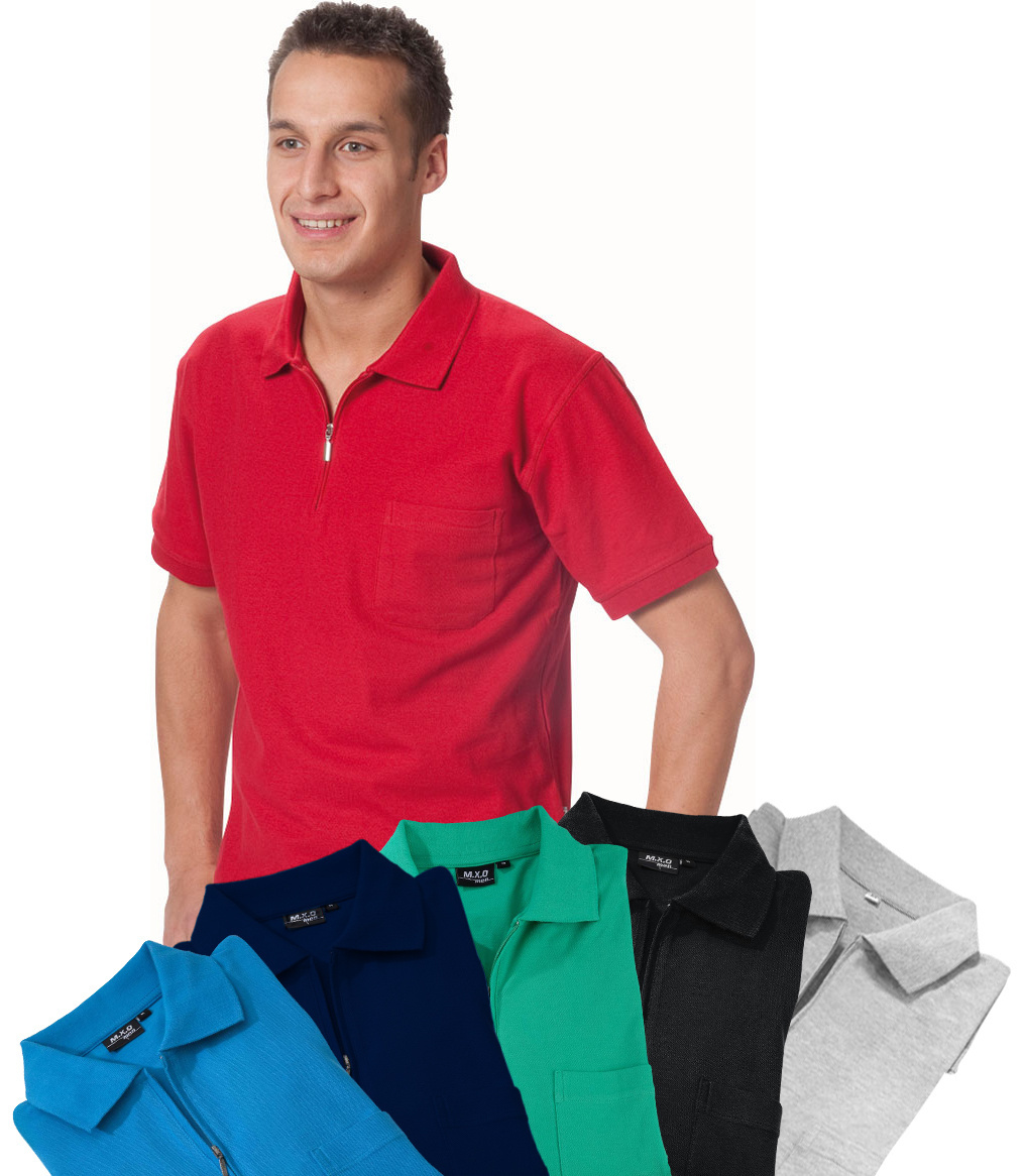 Polo avec fermeture éclair blanc taille XL