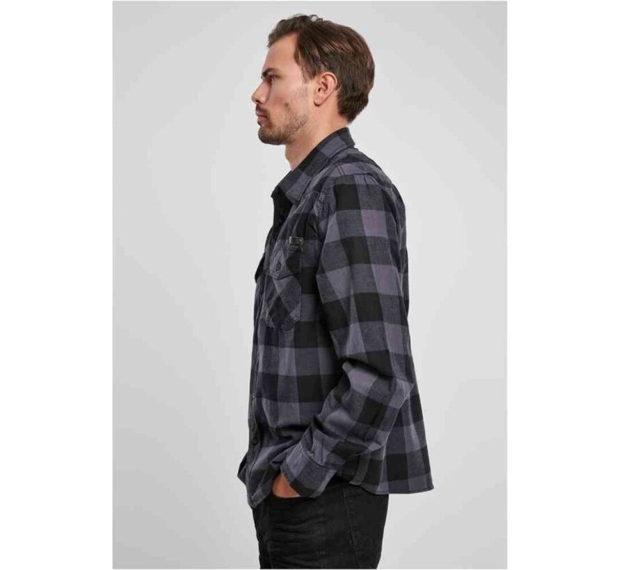 Brandit Shirt -4XL- Checked Black/Grey