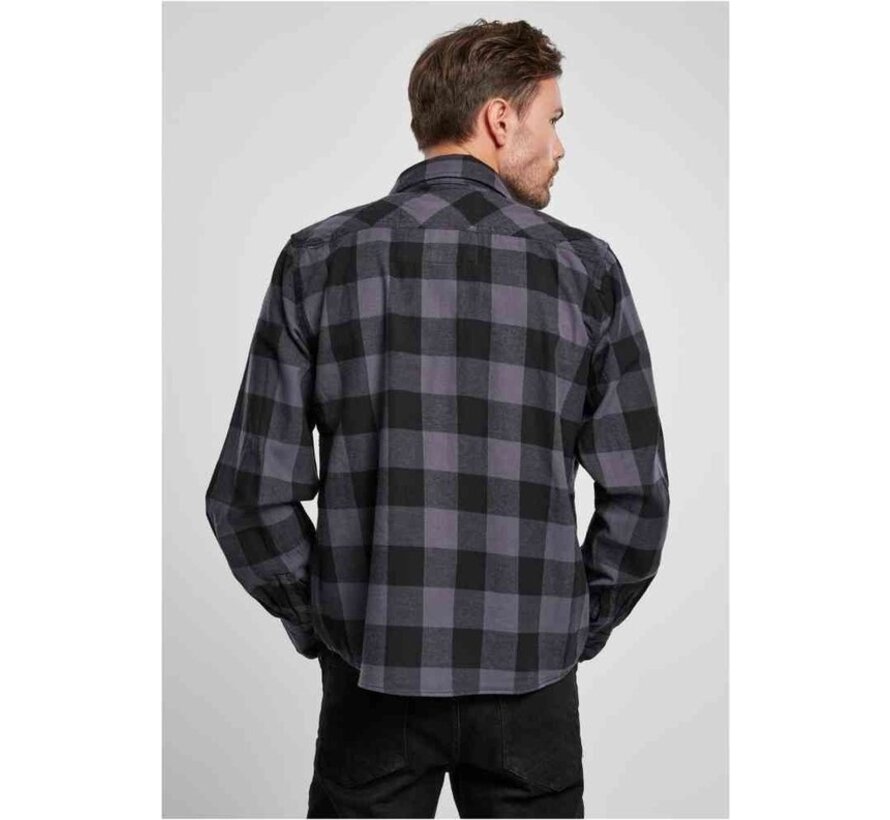 Brandit Shirt -4XL- Checked Black/Grey