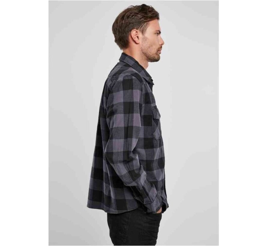 Brandit Shirt -4XL- Checked Black/Grey