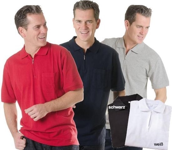 Polo avec zip gris taille M