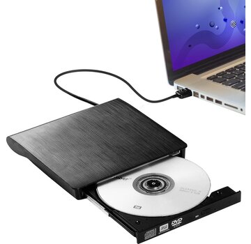 PuroTech PuroTech® Lecteur DVD/CD externe - Graveur - Connexion USB 3.0 - Plug & Play - Ordinateur portable - Windows, MacOS & Linux