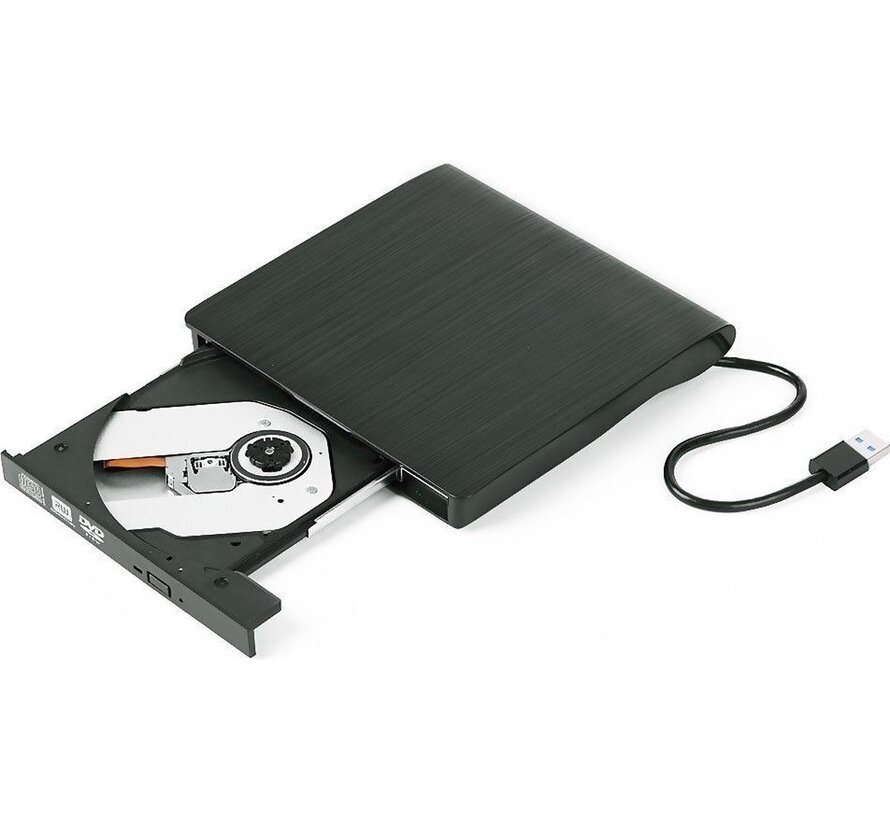 PuroTech® Lecteur DVD/CD externe - Graveur - Connexion USB 3.0 - Plug & Play - Ordinateur portable - Windows, MacOS & Linux