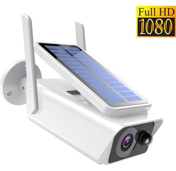 PuroTech PuroTech - Caméra de sécurité IP - Caméra extérieure avec panneau solaire - alimentée par énergie solaire - sans fil - Wifi Smart Étanche IP66 - 1080P HD - Vision nocturne - Avec enregistreur