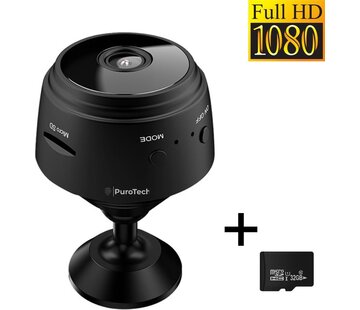 PuroTech PuroTech - Smart Spy Camera 300mAh - Hidden Camera - Mini Camera - Spy Cam - WiFi 1080 HD - Incl. 32GB SD Card - Security Camera